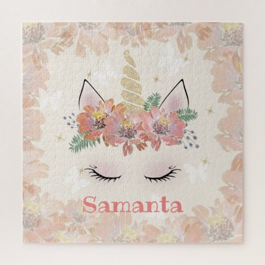 Puzzle Licorne, Visage de Licorne, personnalisé (Vertical)