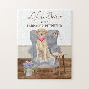 Puzzle Life Is With A Labrador Retriever.