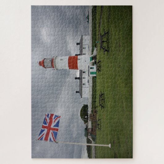 Puzzle Lighthouse with the British Flag (Vertical)
