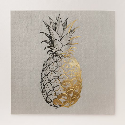 Puzzle Ligne artistique ananas doré (Vertical)