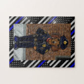 PUZZLE LIGNE BLEUE MINCE (Horizontal)