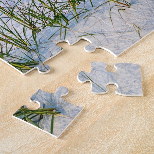 Puzzle Ligne D'Aiguilles De Mer En Sable Blanc (Côté)