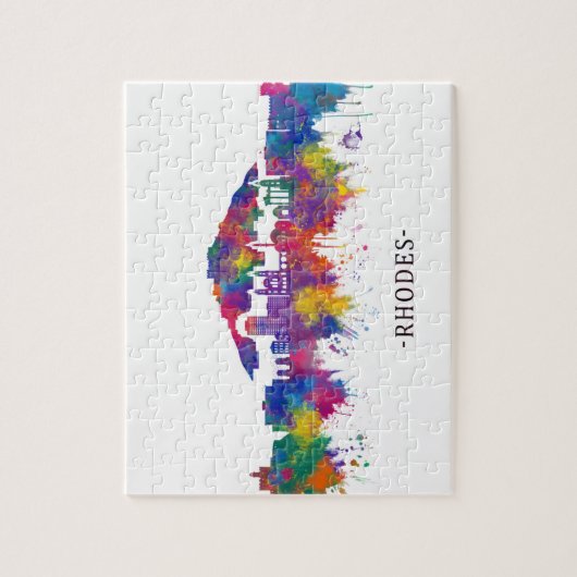 Puzzle Ligne de Rhodes Greece (Vertical)