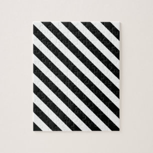Puzzle Ligne géométrique noire et blanche motif