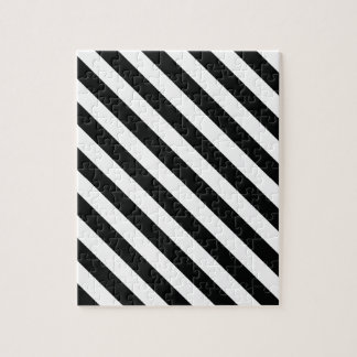 Puzzle Ligne géométrique noire et blanche motif