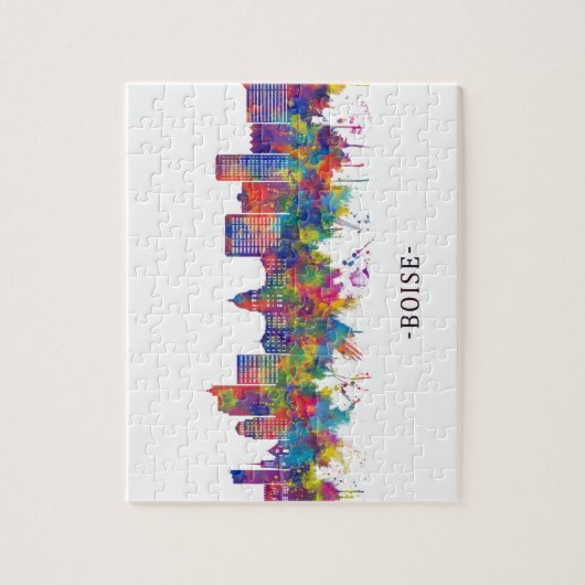 Puzzle Ligne Skyline Boise Idaho (Vertical)