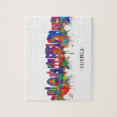 Puzzle Ligne Skyline Cuenca Espagne (Vertical)