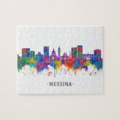 Puzzle Ligne Skyline Messina Italie (Horizontal)