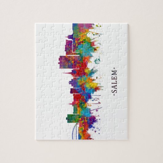 Puzzle Ligne Skyline Salem Oregon (Vertical)