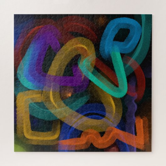 Puzzle Lignes Abstraites | À L'Arête Colorée (Horizontal)