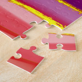 Puzzle Lignes arc-en-ciel : composition de luxe abstraite (Côté)