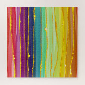 Puzzle Lignes arc-en-ciel : composition de luxe abstraite (Horizontal)