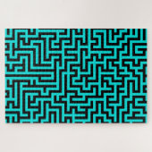 Puzzle Lignes de labyrinthe noir turquoise (Horizontal)