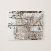 Puzzle Lignes de l'utilitaire Sepia Etching vintage (Horizontal)