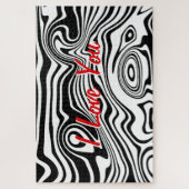 Puzzle Lignes déformées Abstraites - Je t'aime - Ajouter  (Vertical)