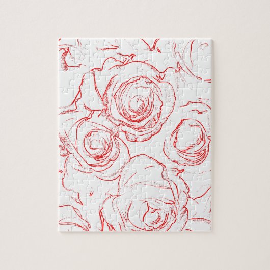Puzzle Lignes directrices de Red Roses (Vertical)