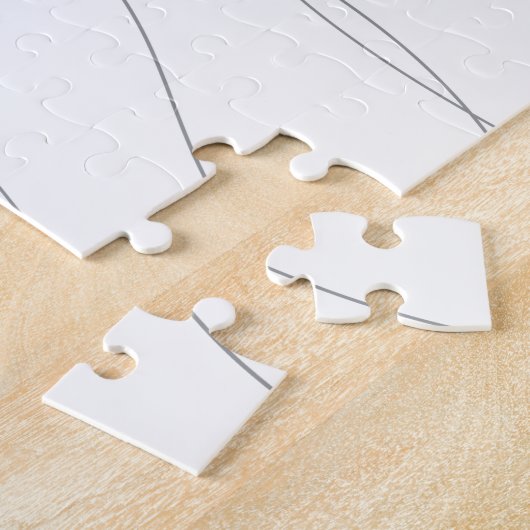 Puzzle Lignes graphiques ondulées modernes, simples, chic (Côté)