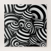 Puzzle Lignes noires de boules blanches 3D (Horizontal)