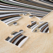 Puzzle Lignes ondulées - Brown clair/Sable/Beige/Turquois (Côté)