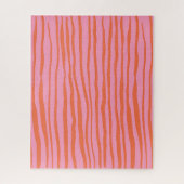 Puzzle Lignes ondulées verticales rétro - pastel orange e (Vertical)