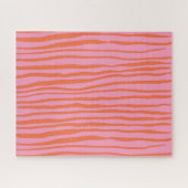 Puzzle Lignes ondulées verticales rétro - pastel orange e (Horizontal)