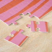 Puzzle Lignes ondulées verticales rétro - pastel orange e (Côté)