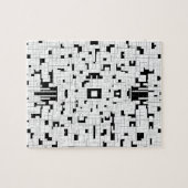 Puzzle Lignes réfléchies III - noires et art blanc (Horizontal)