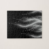 Puzzle Lignes scintillantes onduleuses blanches noires (Horizontal)