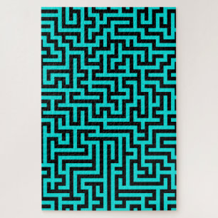Puzzle Lignes turquoise de Maze noir