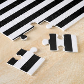 Puzzle Lignes verticales blanches noires élégantes géomét (Côté)