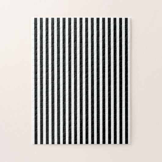 Puzzle Lignes verticales blanches noires élégantes géomét (Vertical)