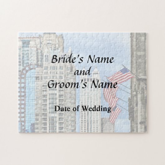 Puzzle L'IL - Drapeaux le long d'avenue Chicago du (Horizontal)