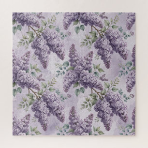 Puzzle Lilas Fleurs de lilas Vert sauge Lavande poudrée