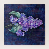 Puzzle Lilas pourpre sur fond décoratif marine (Horizontal)