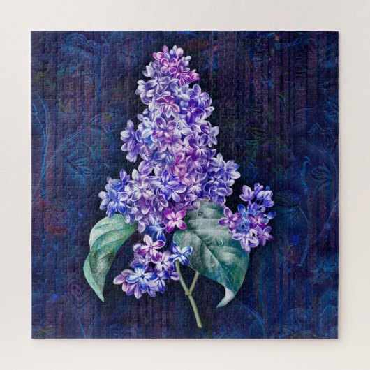 Puzzle Lilas pourpre sur fond décoratif marine (Vertical)