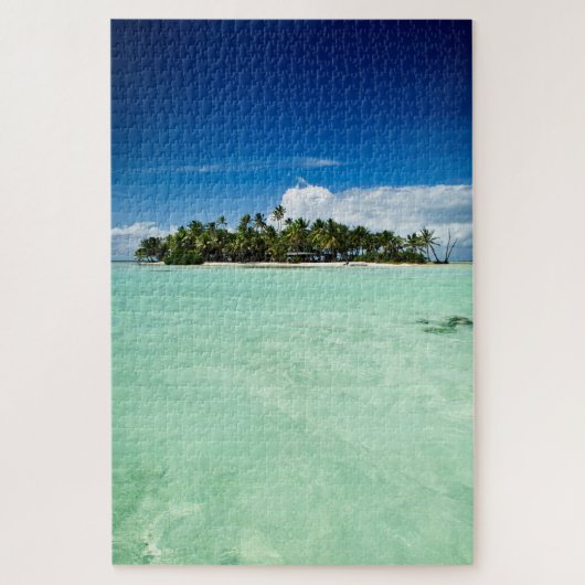 Puzzle L'Île déserte Pacifique avec des palmiers dans la (Vertical)