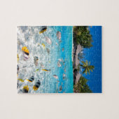 Puzzle L'île tropicale sous et au-dessus de l'eau (Horizontal)