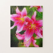 Puzzle Liliums Torch olympique rose chaud (Vertical)