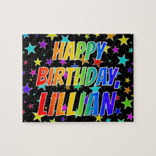 Puzzle "LILLIAN" Prénom, Amusant "HEUREUX ANNIVERSAIRE"