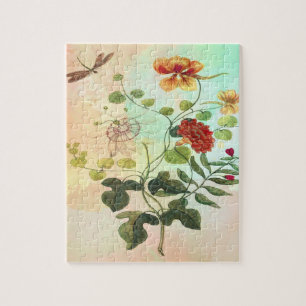 Puzzle L'illustration botanique florale vintage fleurit