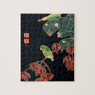 Puzzle L'illustration japonaise du Paroquet Colorful Bird