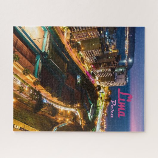 Puzzle Lima Pérou Capitale Côte Pacifique Ville Lumière N (Horizontal)