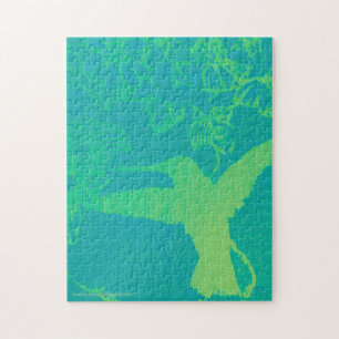 Puzzle Lime Green Hummingbird