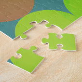 Puzzle Lime Vert Turquoise Turquoise & Rust Cercles Monog (Côté)