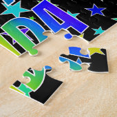 Puzzle "LINDA" Prénom, Amusant "HEUREUX ANNIVERSAIRE" (Côté)