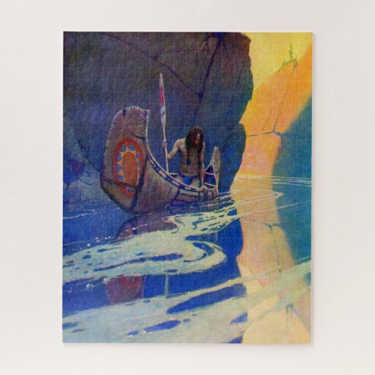 Puzzle L'Indien dans sa solitude NC Wyeth 1907 (Vertical)
