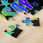 Puzzle "LINDSAY" Prénom, Amusant "HEUREUX ANNIVERSAIRE" (Côté)