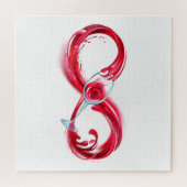 Puzzle L'infini avec du vin rouge (Horizontal)