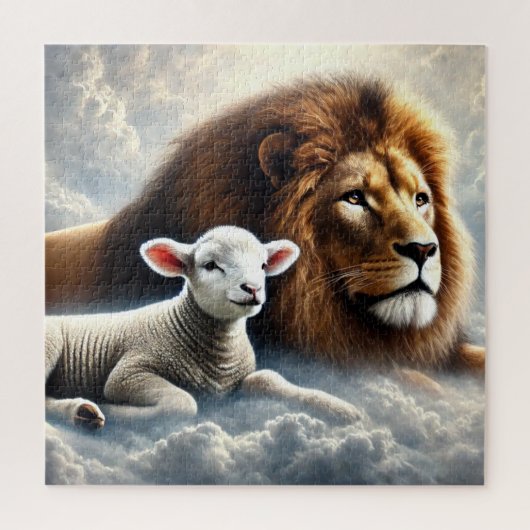 Puzzle Lion and Lamb (Vertical)