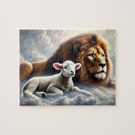 Puzzle Lion and Lamb (Horizontal)